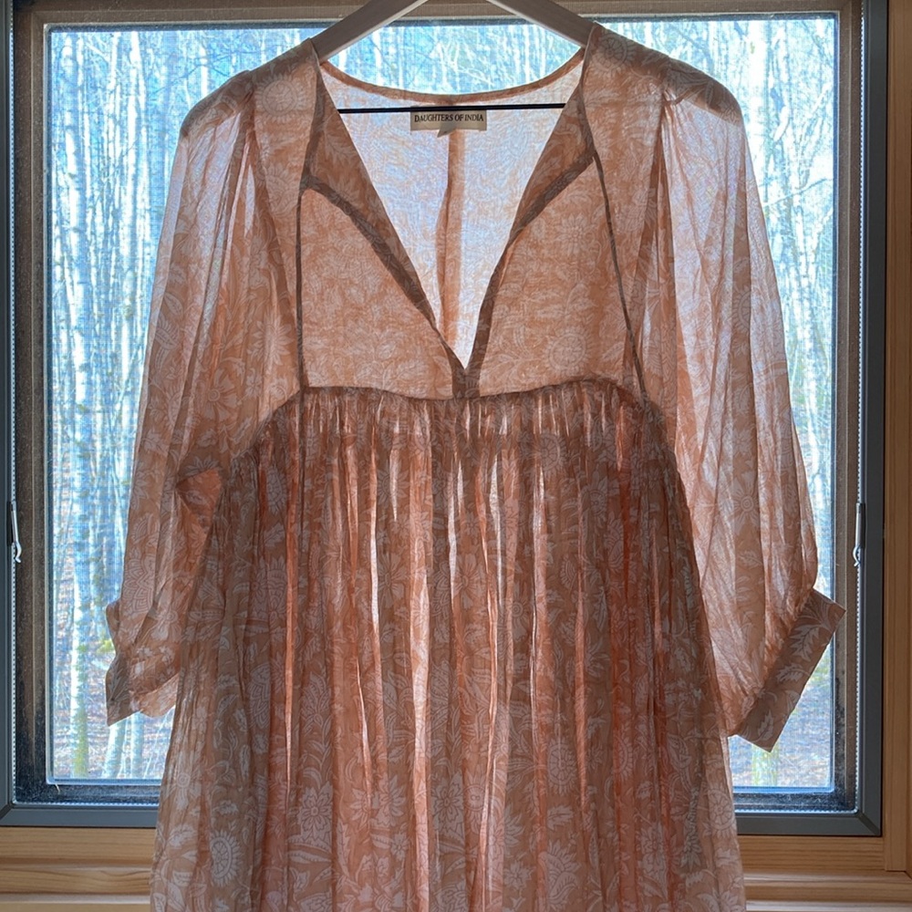 Kyra Maxi Dress in Apricot Blush - Picture 2 of 10